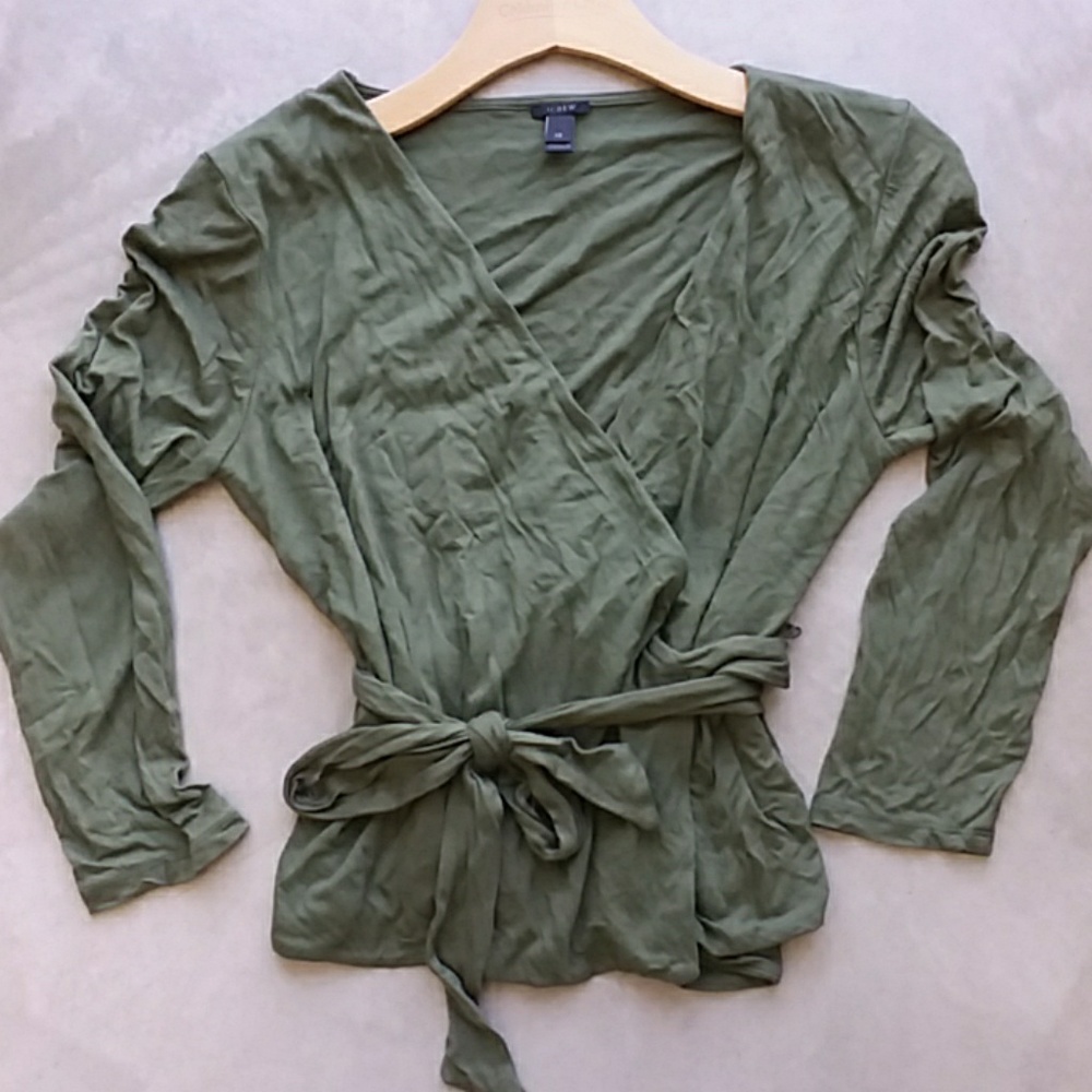 J. CREW wrap tee Xs
